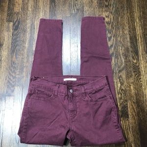 Levi’s Jeans 710 Super Skinny Burgundy Size 29